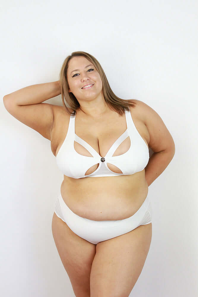 Alexis Mid Waist Booty Short WHITE | Pole Wear