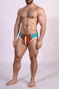JJ Malibu Men's Unzip Me Swim Briefs - Teal Riviera