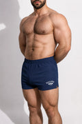 JJ Malibu Men's Peek-A-Boo Varsity 2" Short Shorts  - Midnight Navy