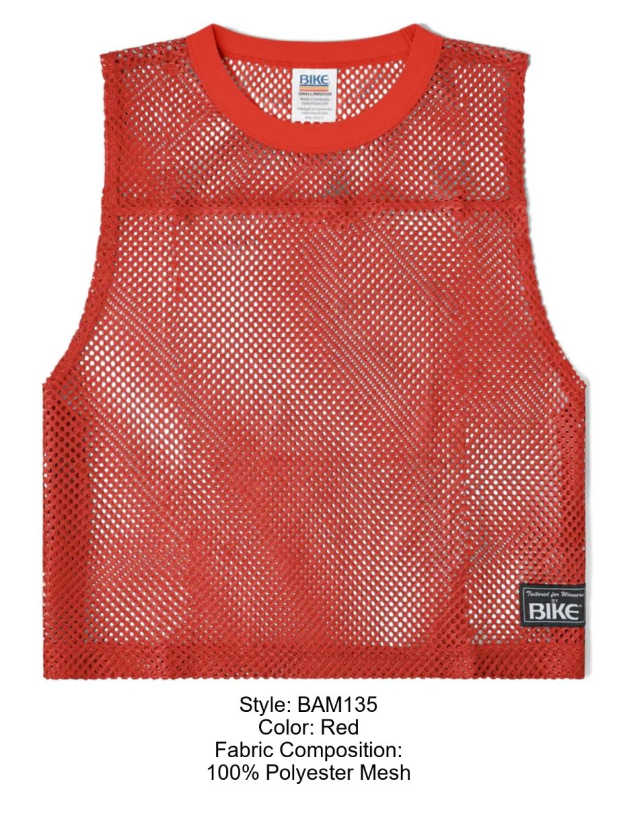 BIKE Athletic BAM135 Sleeveless Practice Jersey Color Color Red