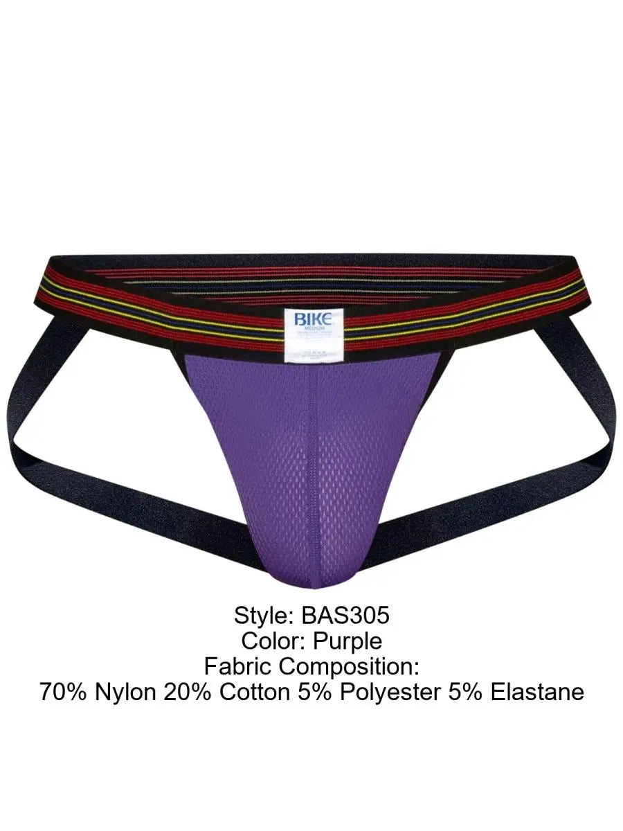 BIKE Athletic BAS305 남성용 언더웨어 퍼포먼스 메쉬 조크스트랩 색상 퍼플