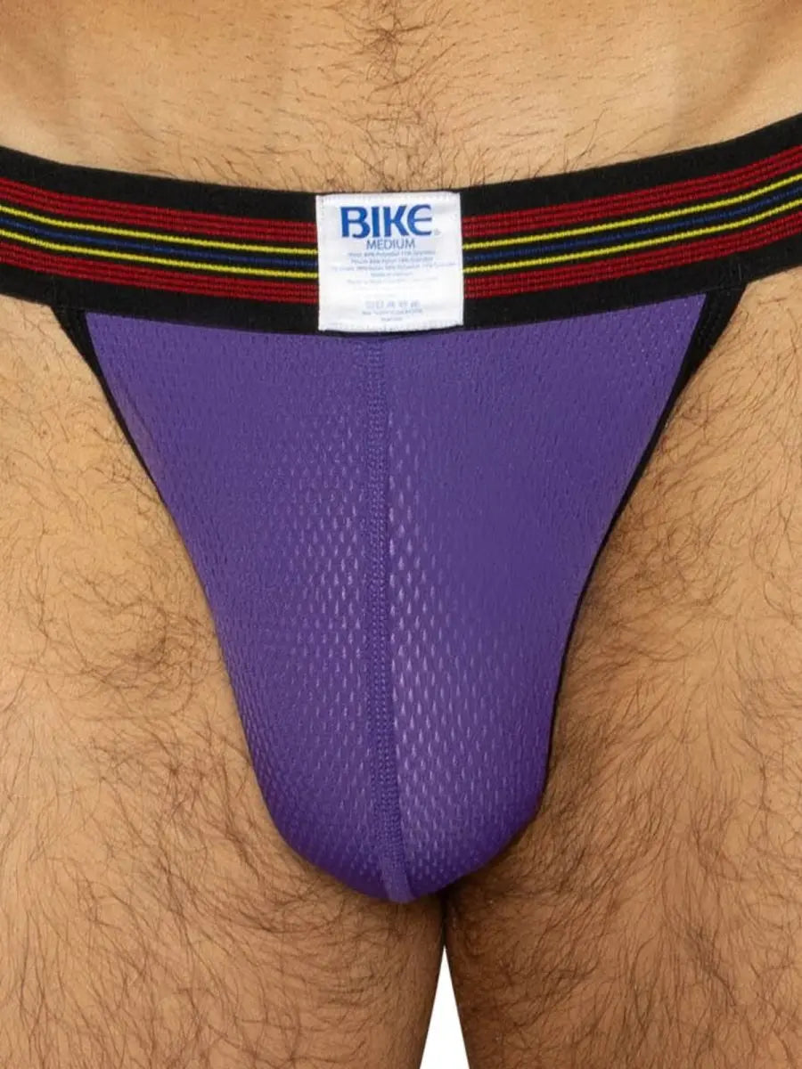 BIKE Athletic BAS305 メンズ下着 パフォーマンス メッシュ ジョックストラップ 紫