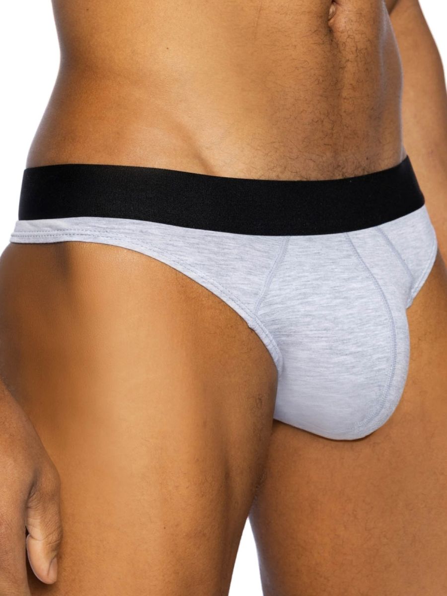 BIKE Athletic BAS319 Active Thong in Color Light Gray
