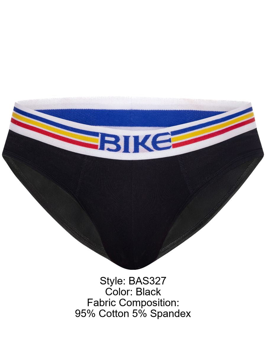 BIKE Athletic BAS327 Stretch Cotton Brief Color Color Black
