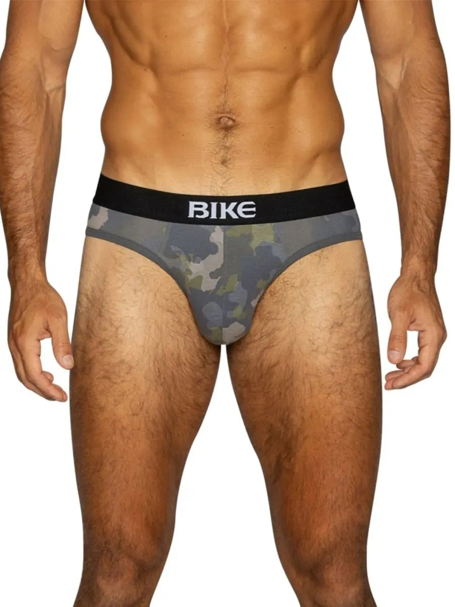 BIKE 애슬레틱 BAS327 남성용 언더웨어 스트레치 코튼 브리프 컬러 카모