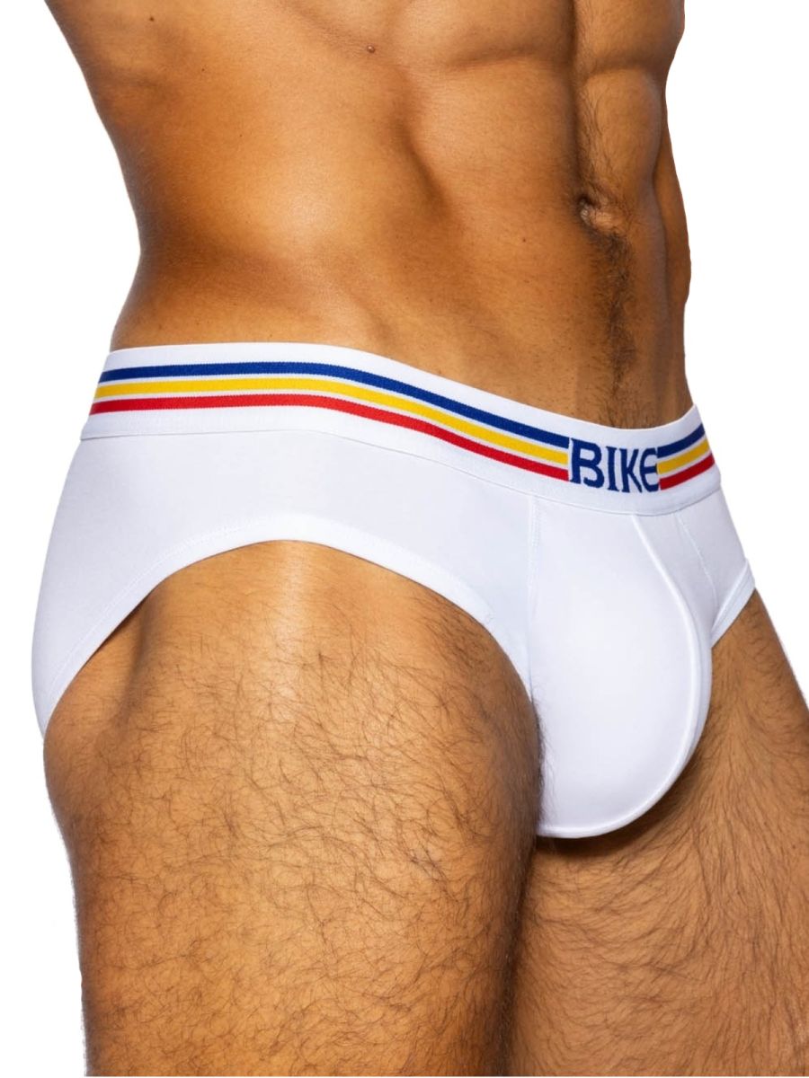 BIKE Athletic BAS327 Stretch Cotton Brief Color White