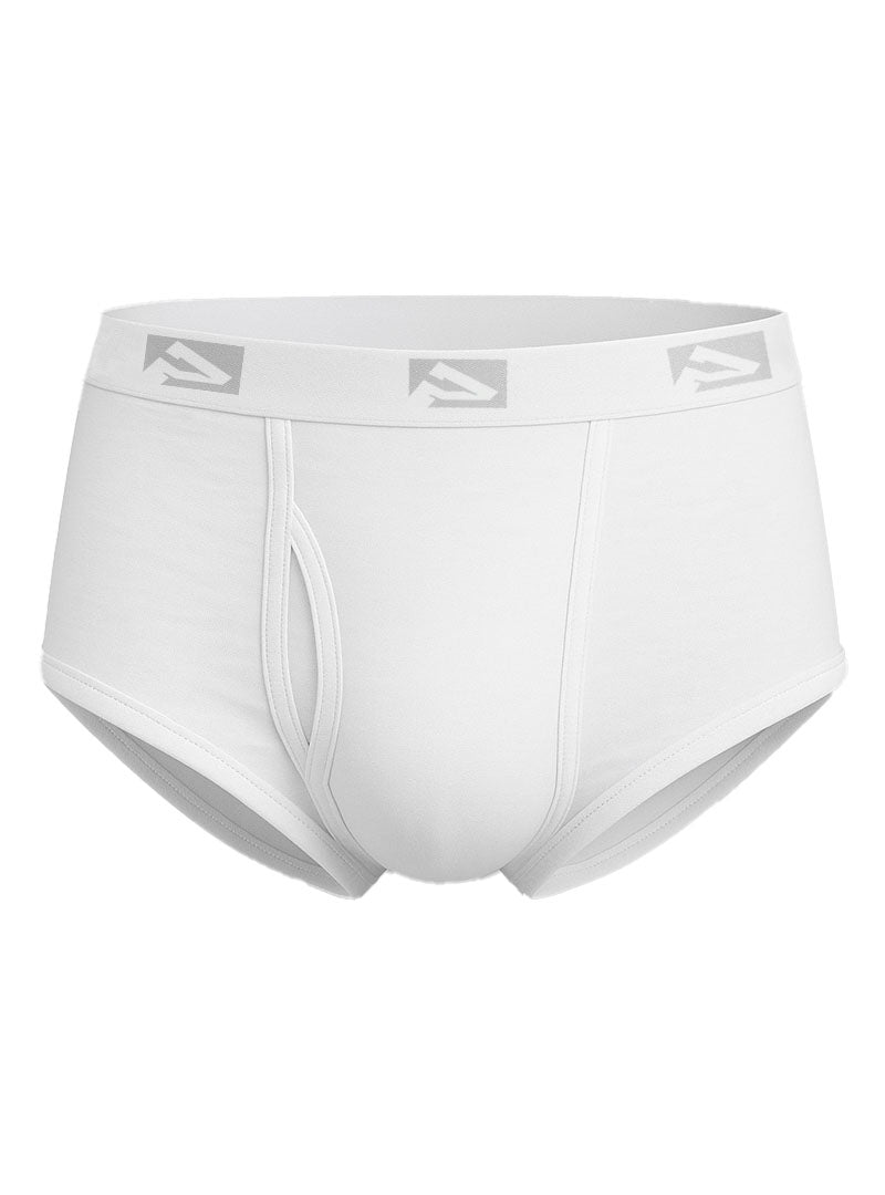 Players Big & Tall Man's Cotton Brief White (2-pack), 100% Combed Cotton