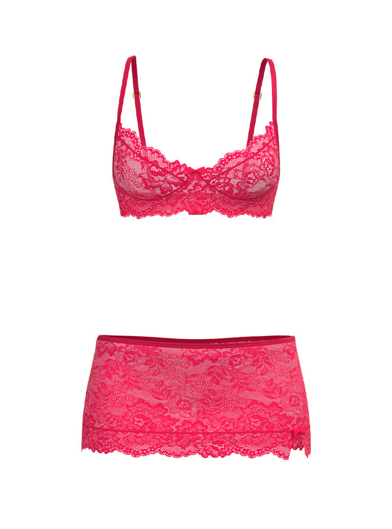 Magic Silk Women's Bra, Skirt & Thong Set