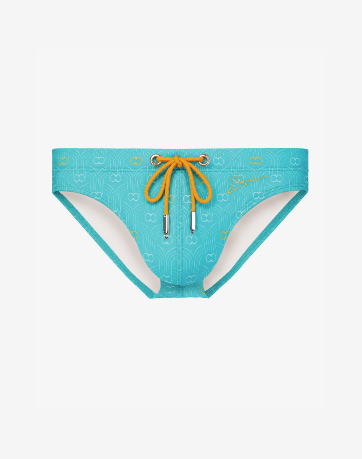 2EROS Men's V20 Printed Swim Brief - Deco Crest Blue