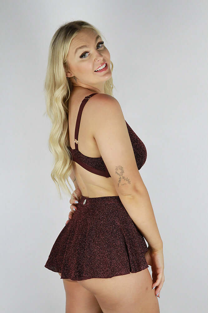 Glitteratti High Waist Skort Pink