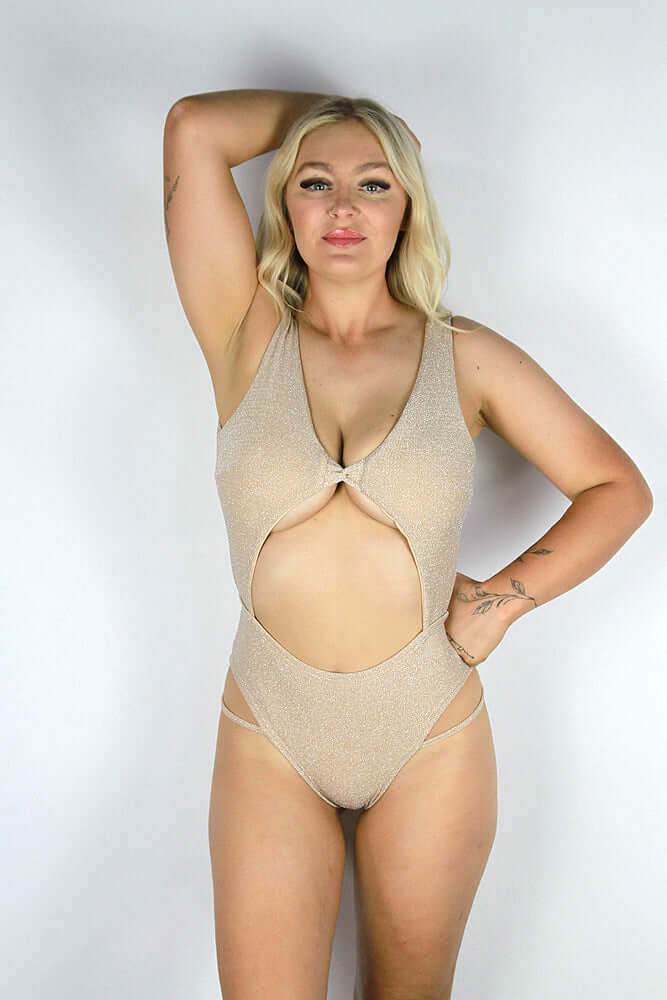 Glitteratti Knot Bodysuit Ivory