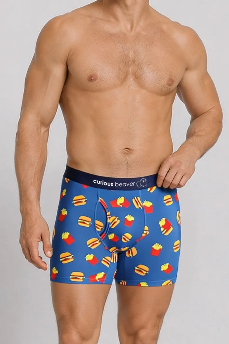 Curious Beaver Men's Boxer Briefs - Burgers