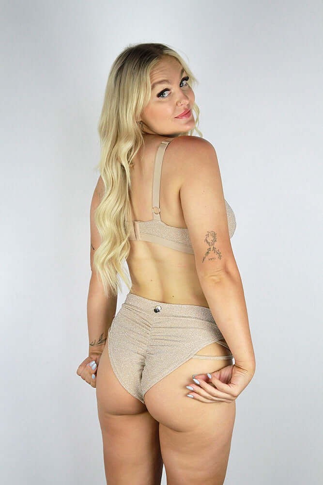 Glitteratti Booty Short Ivory