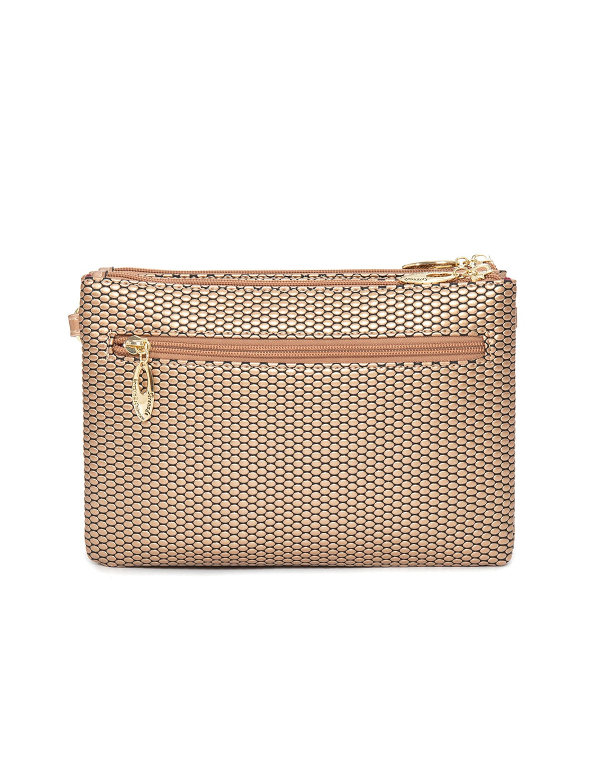 Cosmopolitan Vegan Leather Cross Body Bag- Rose Gold