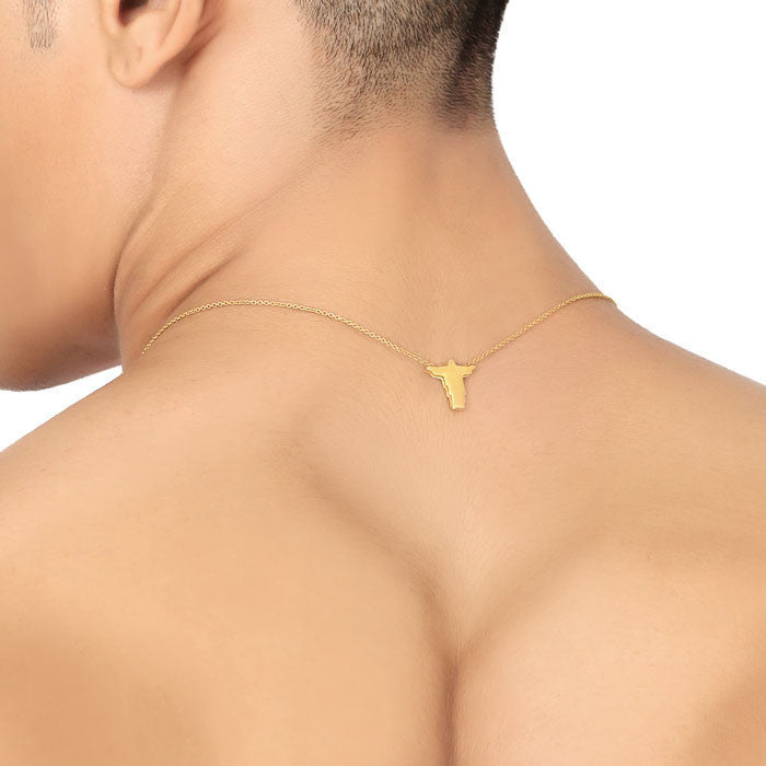 CA-RIO-CA THE CHRIST SCAPULAR Male Cross Necklace - Men's Fashion Jewelry