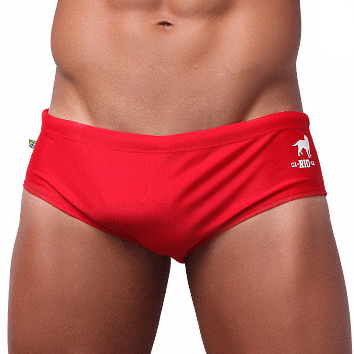 CA-RIO-CA Low Rise Solids Cut Sunga - Male Bathing Suit