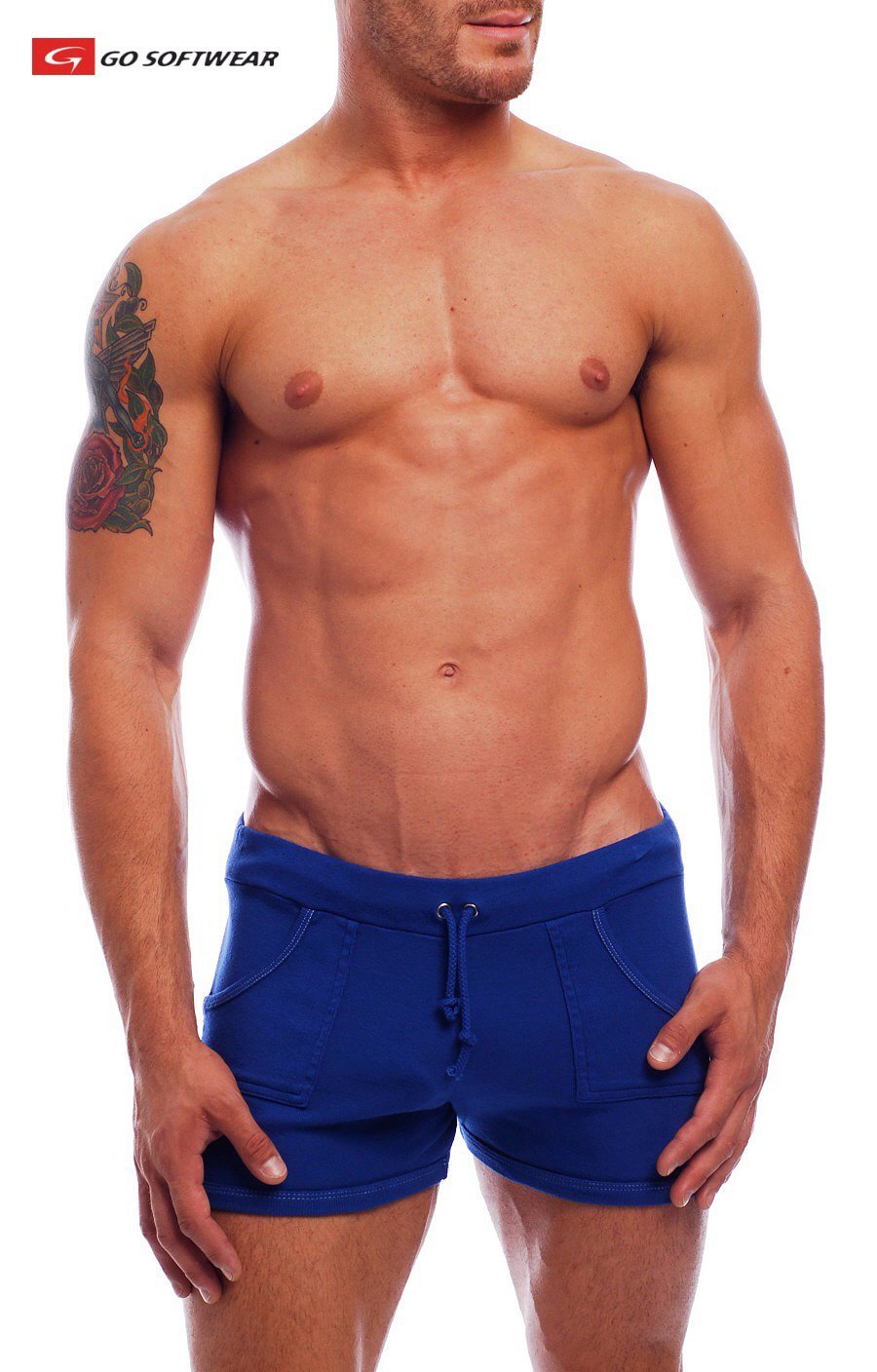 Go Softwear 4641 Men's 9" Sport Short w/Pockets - Cadet Blue