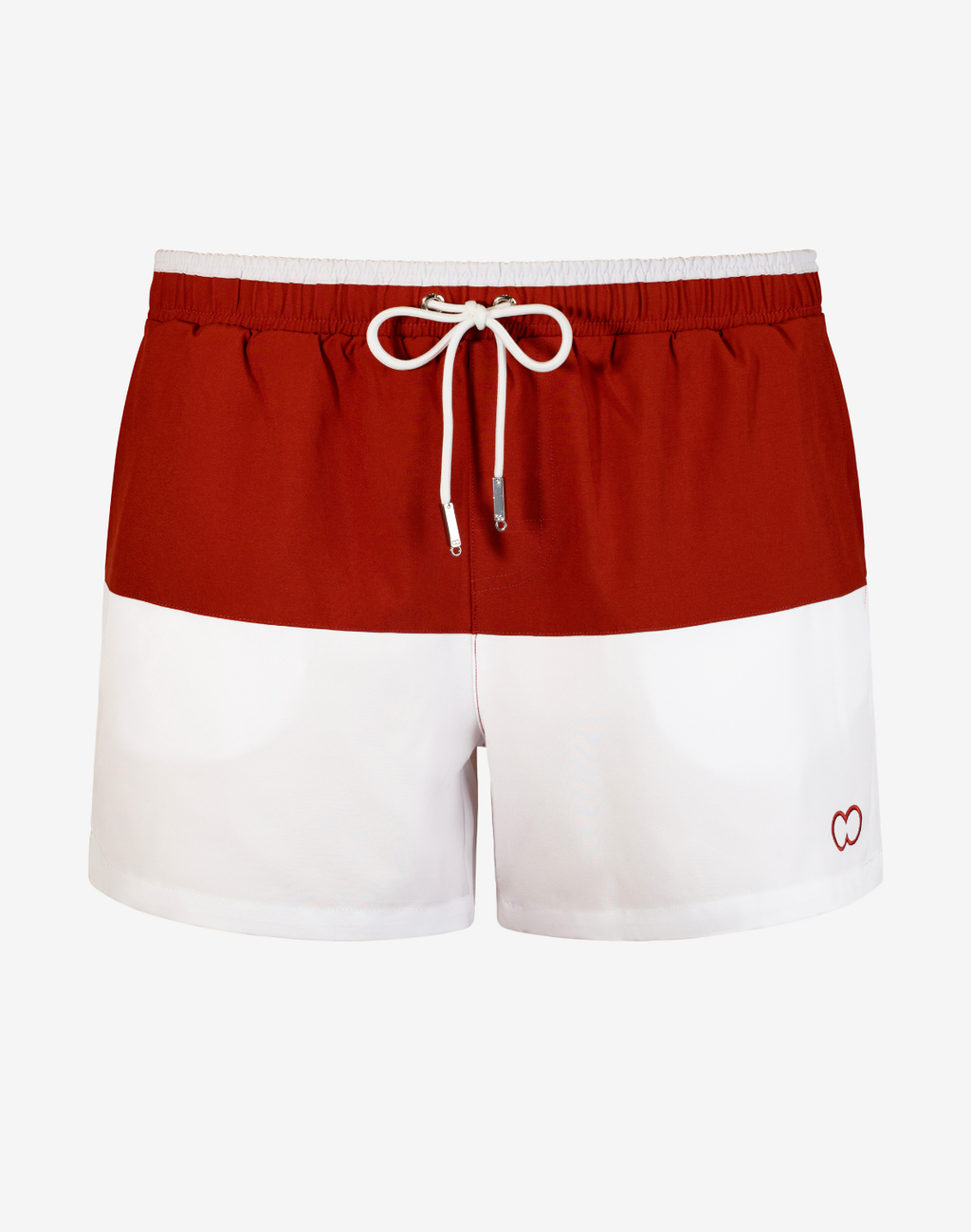 2EROS Colour-Blocked Byron Shorts - Calypso White/Terracotta