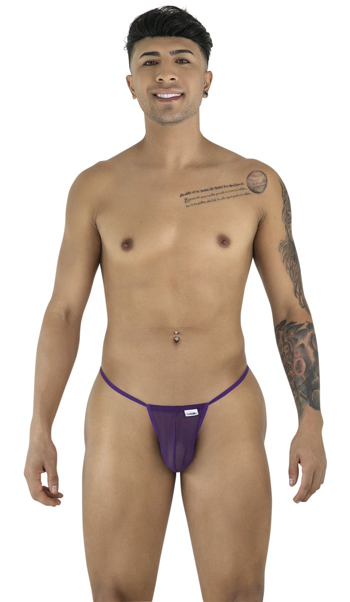 CandyMan 9586 G-String Color Purple Mesh