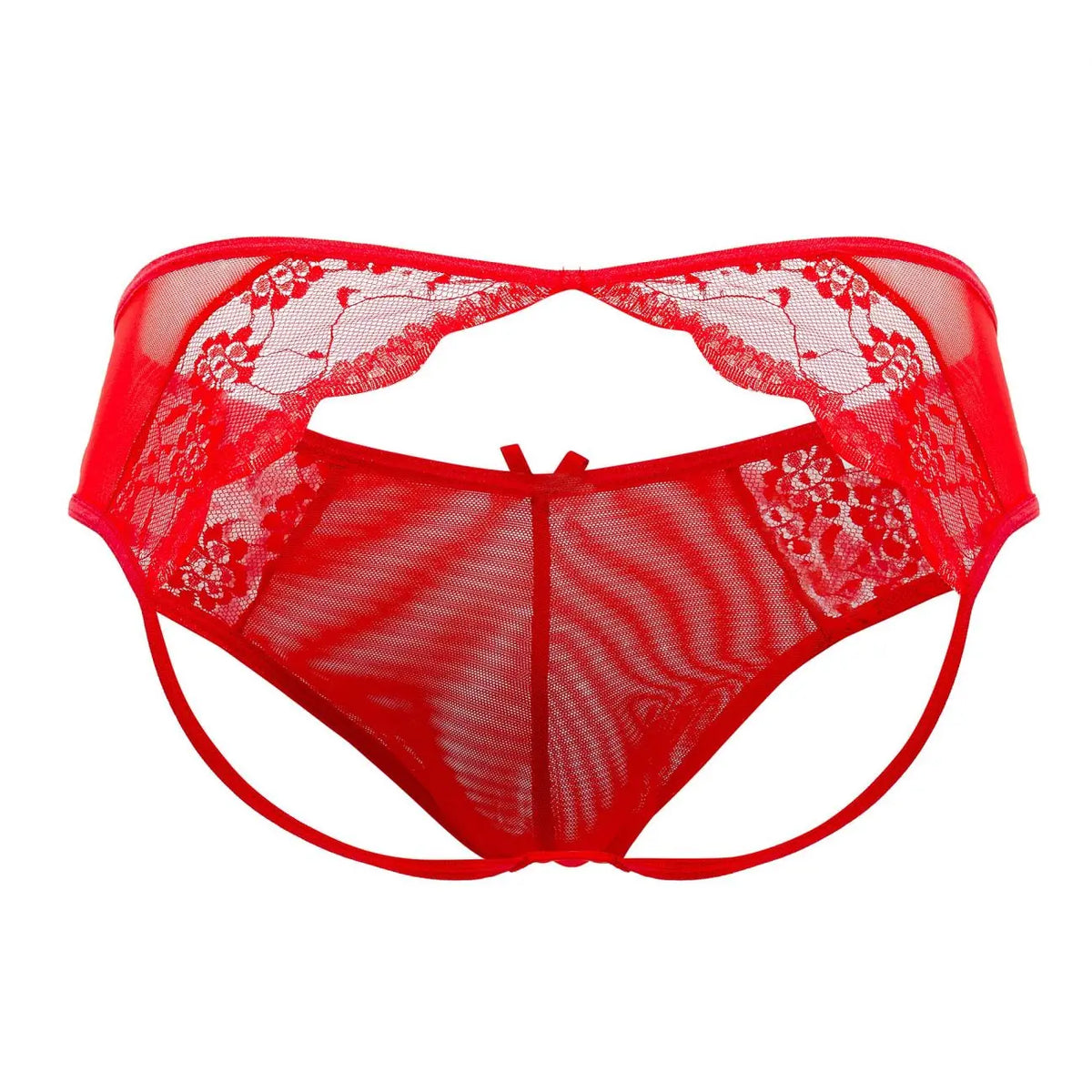 CandyMan 99538 Men's Underwear Lace Mesh Jockstrap Color Red