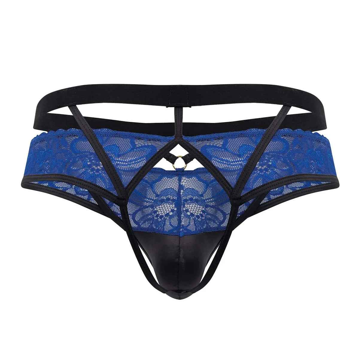 CandyMan Men's Underwear 99627 Lace Jockstrap Color Blue