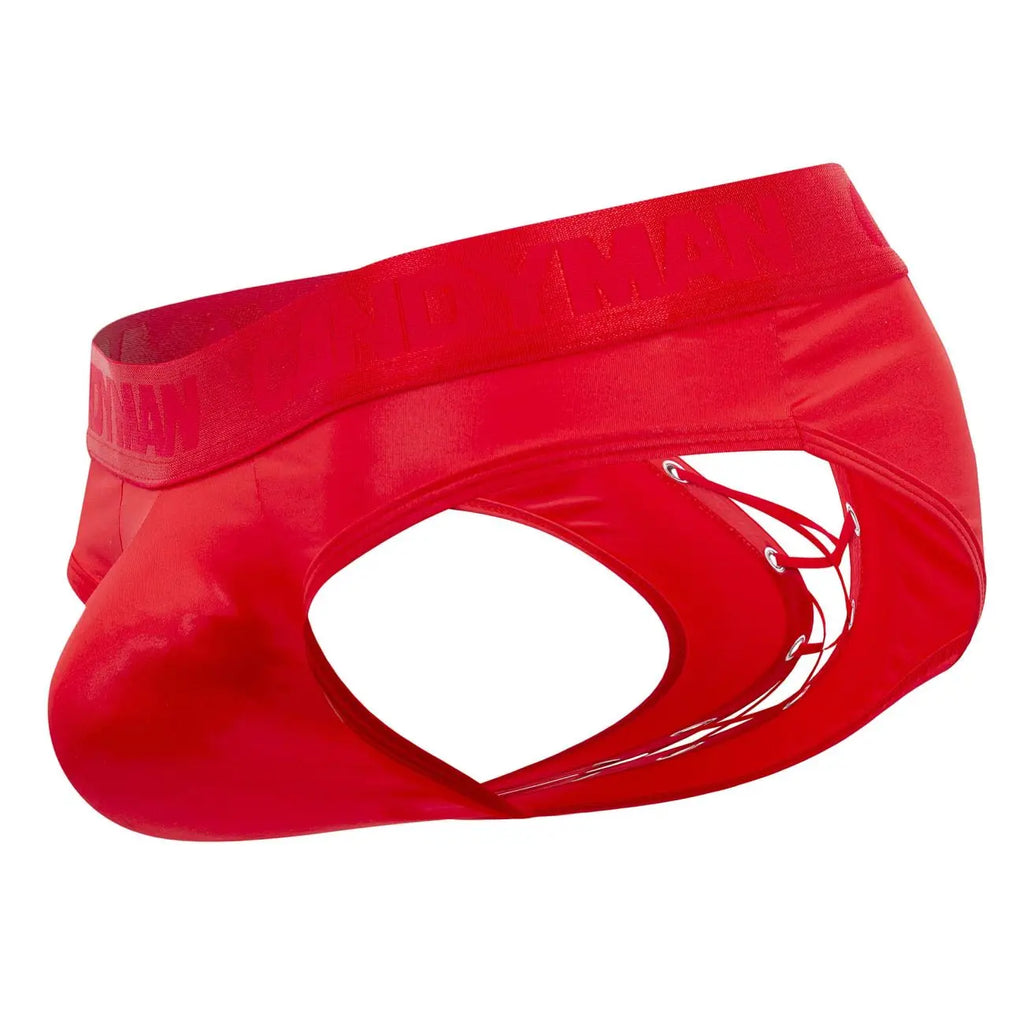 CandyMan Men's Underwear 99641 Shorty Briefs Color Red
