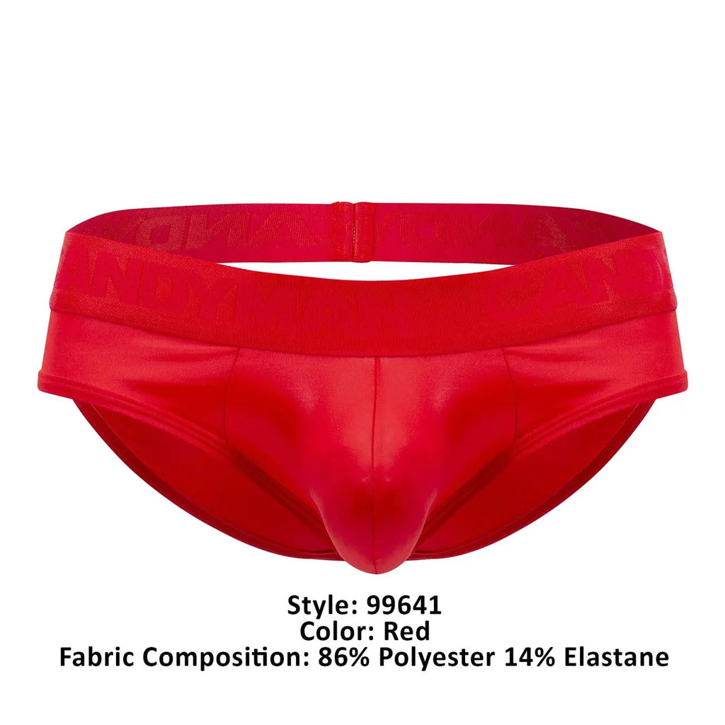 CandyMan Men's Underwear 99641 Shorty Briefs Color Red