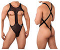 CandyMan Men's Underwear 99643 Mesh Bodysuit Color Black