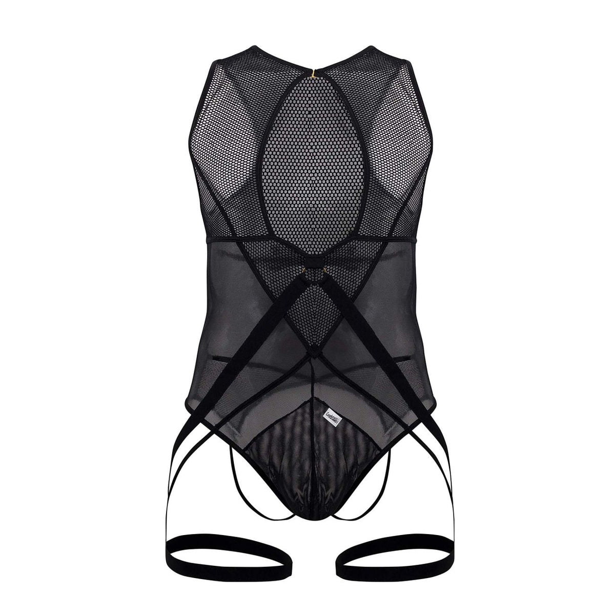 CandyMan 남성 속옷 99650 메쉬 바디수트 색상 블랙