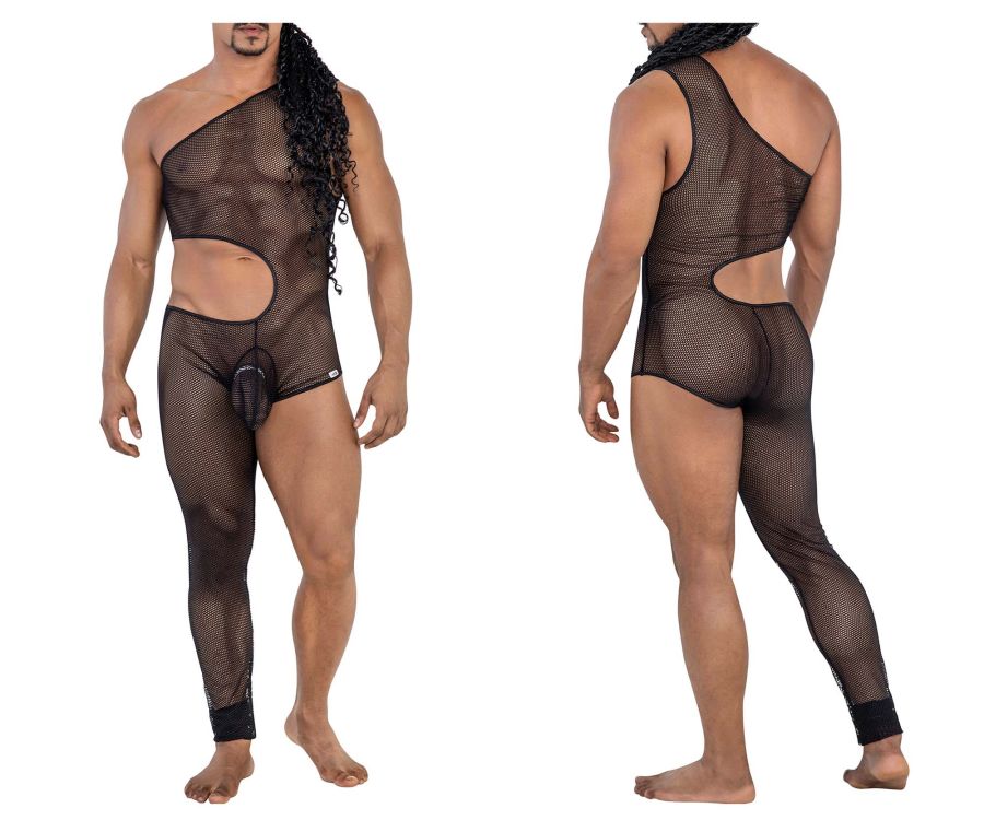 CandyMan メンズアンダーウェア 99787 ワンショルダーワンレッグボディスーツ カラー ブラック