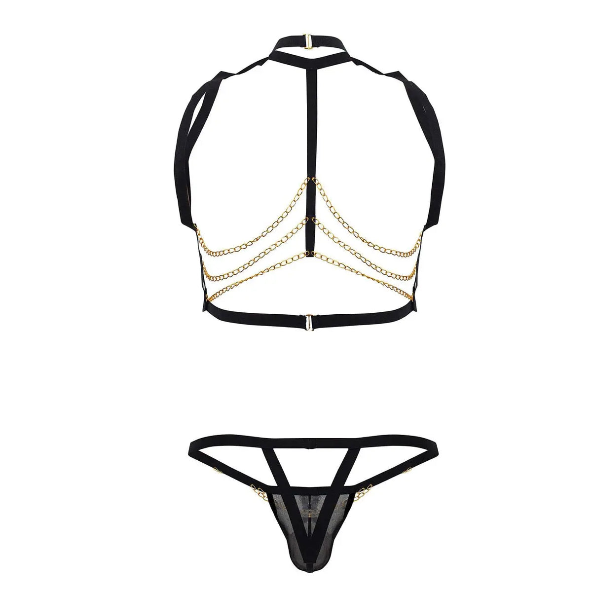 CandyMan Men's Underwear 99818 Two Piece Outfit Color Black