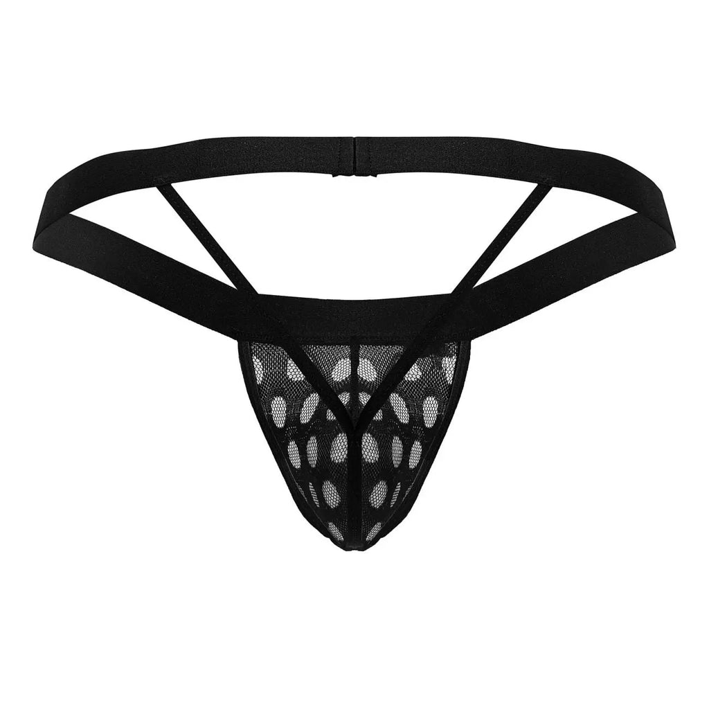 CandyMan 99856 폴카 메쉬 끈 팬티 색상 블랙