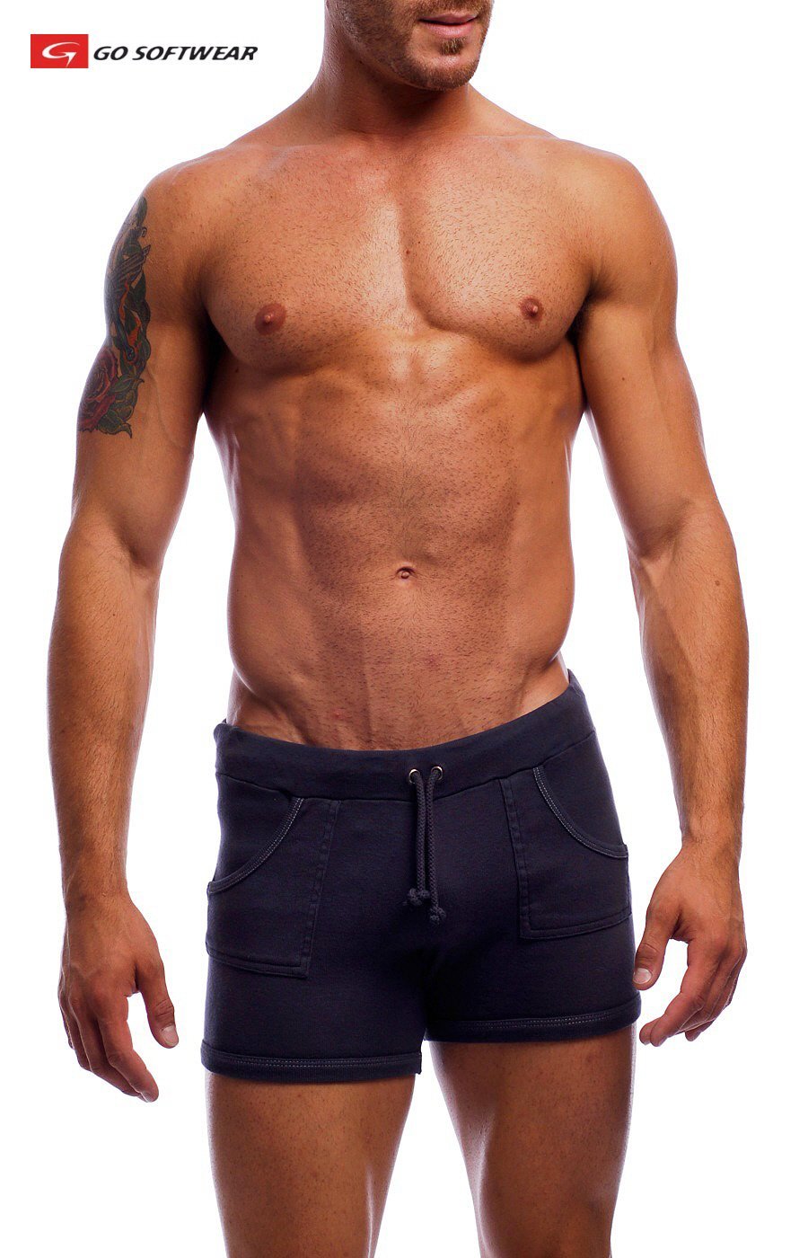 Go Softwear 4641 Men's 9" Sport Short w/Pockets - Charcoal