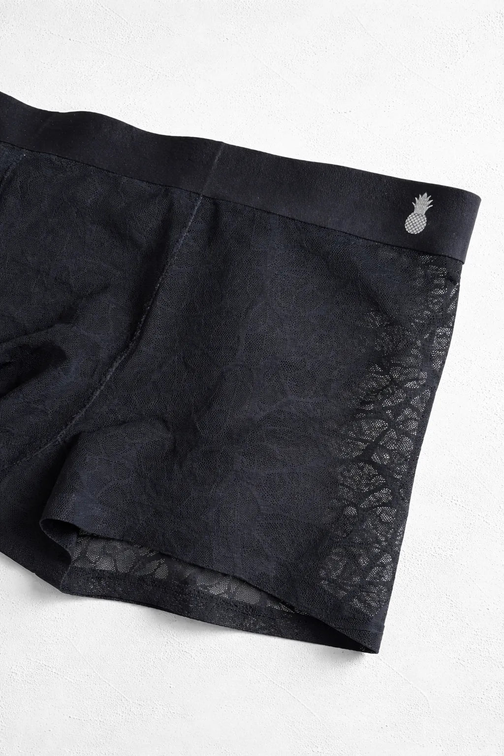 JJ Malibu Men's Geo-Mesh Seamless Boxers-  Charcoal Black