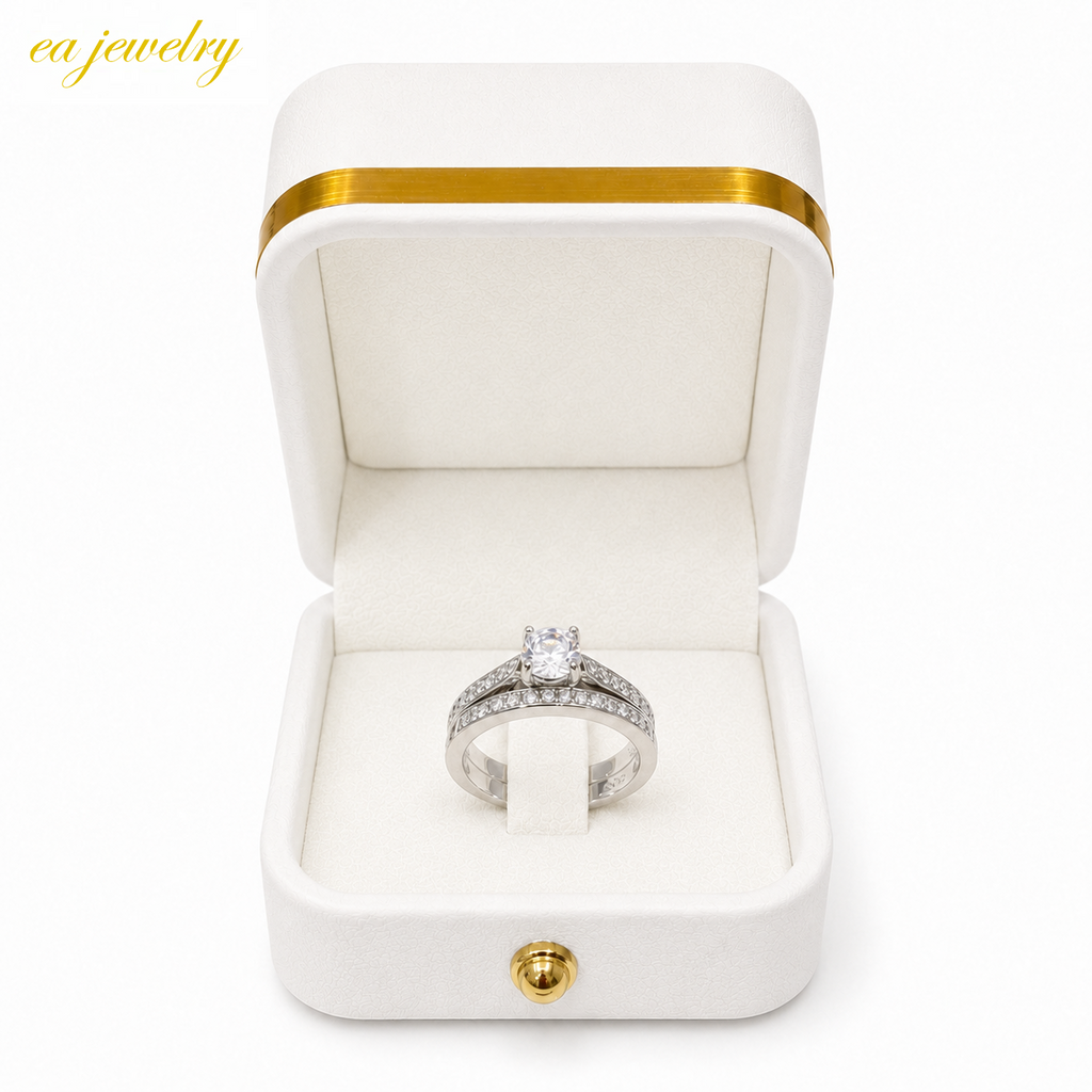 Celestia Duo Silver Ring Set