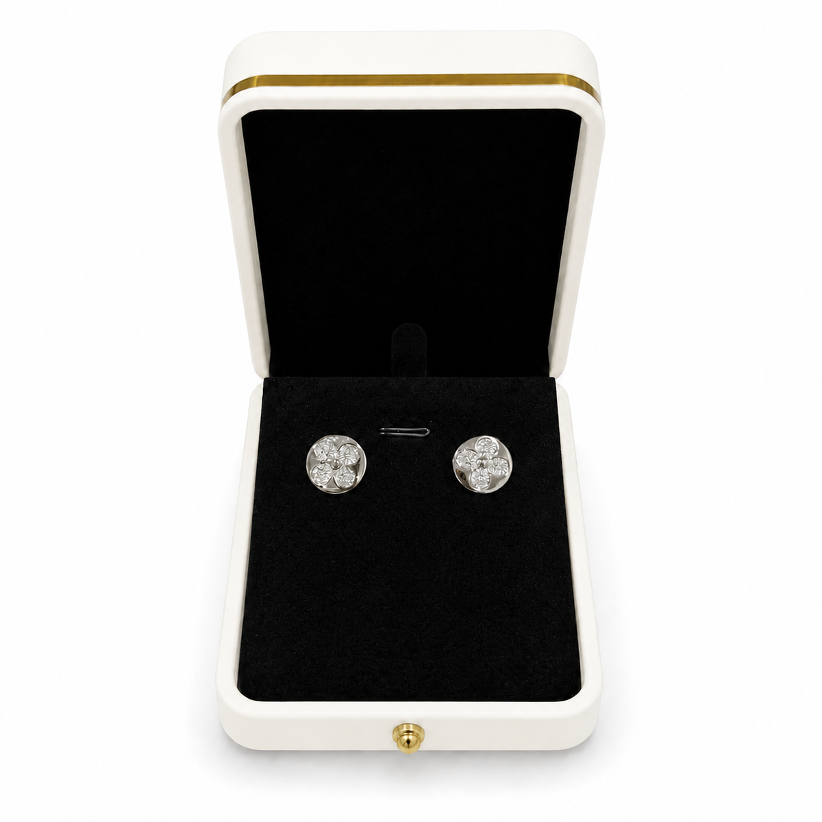 Clover Stud Earrings - Silver