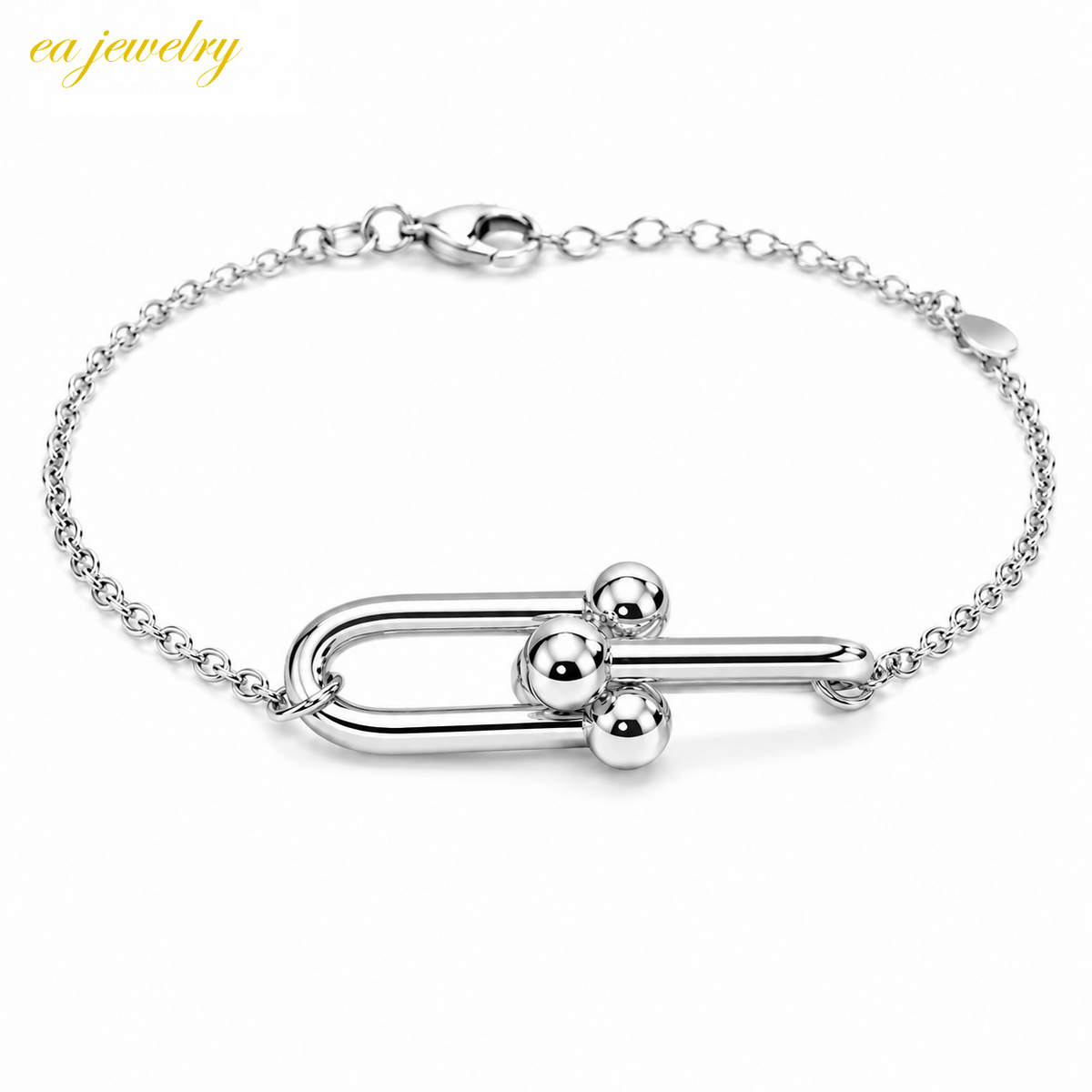 Loop Charm Bracelet - Silver