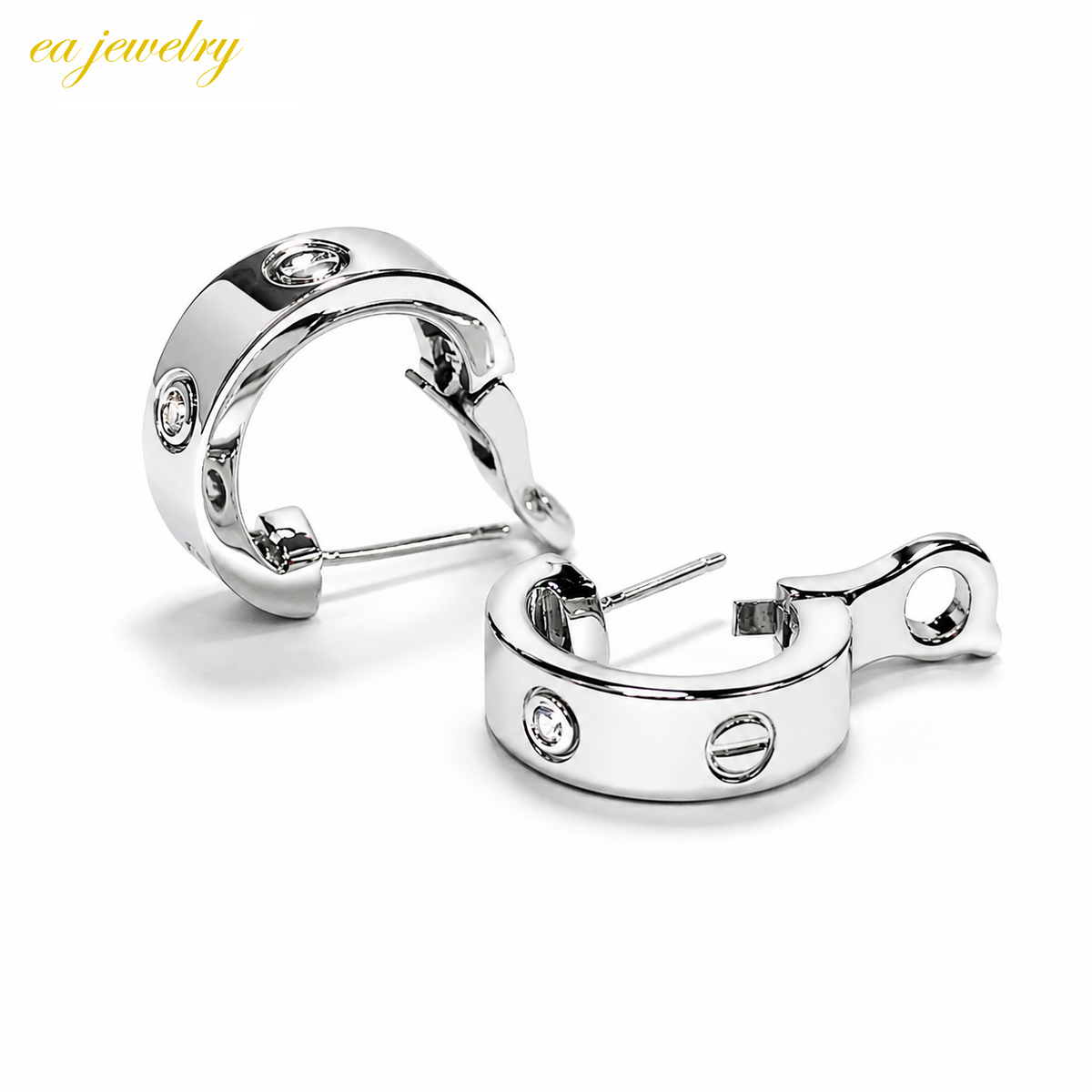 Silver Rivet Earrings