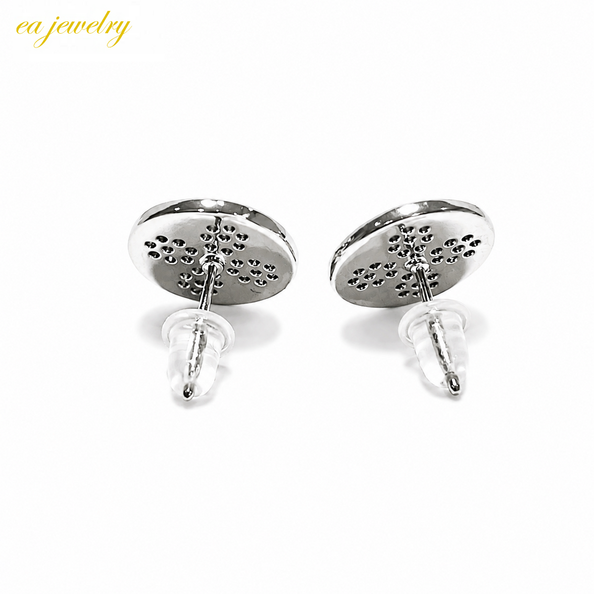 Clover Stud Earrings - Silver