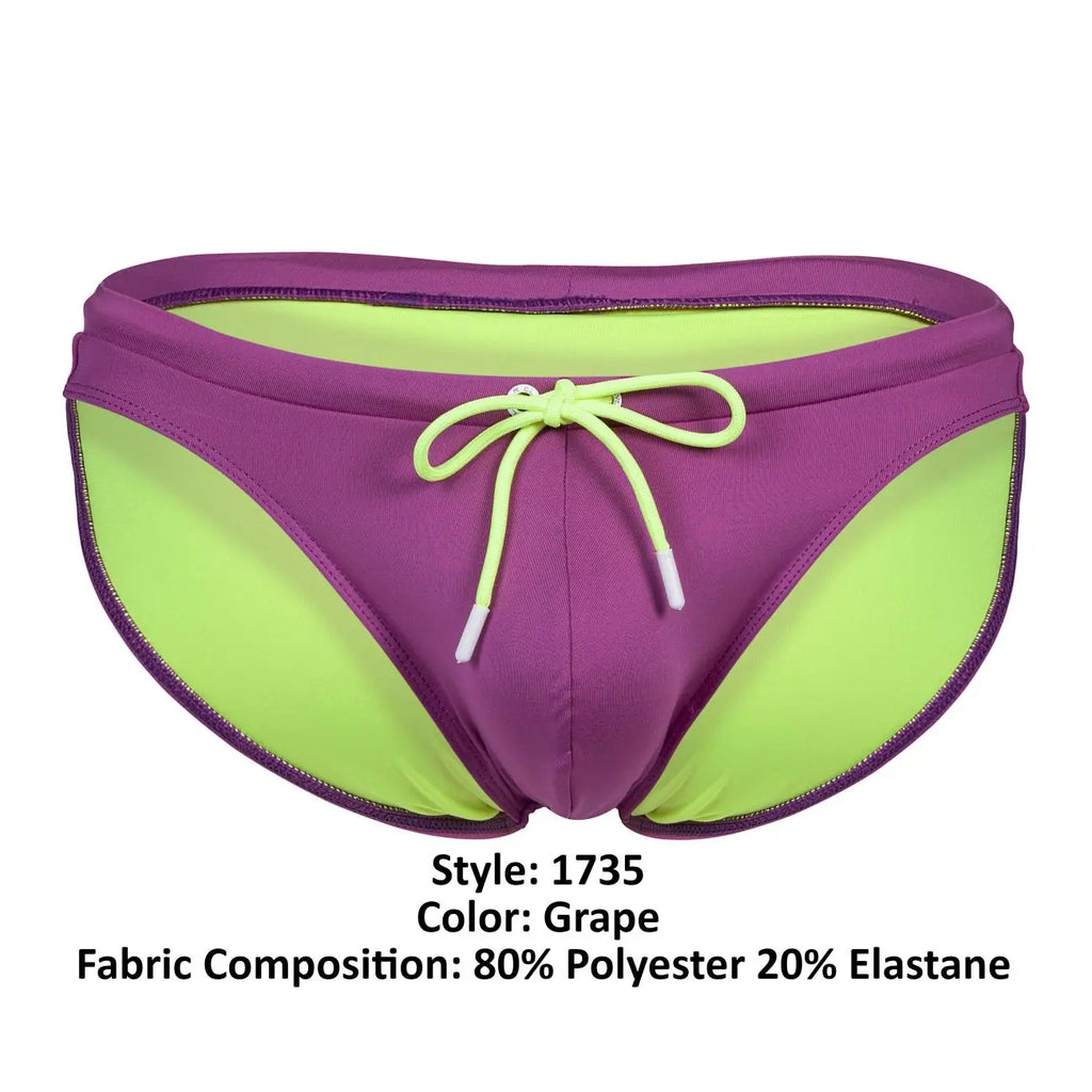 Clever Moda 남성 수영복 1735 Vivo 스윔 브리프 색상 Grape