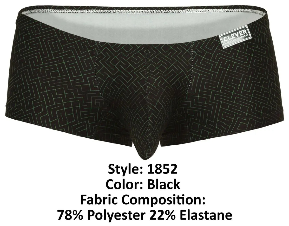 Clever Moda 남성 속옷 1852 라베린 트렁크 색상 블랙