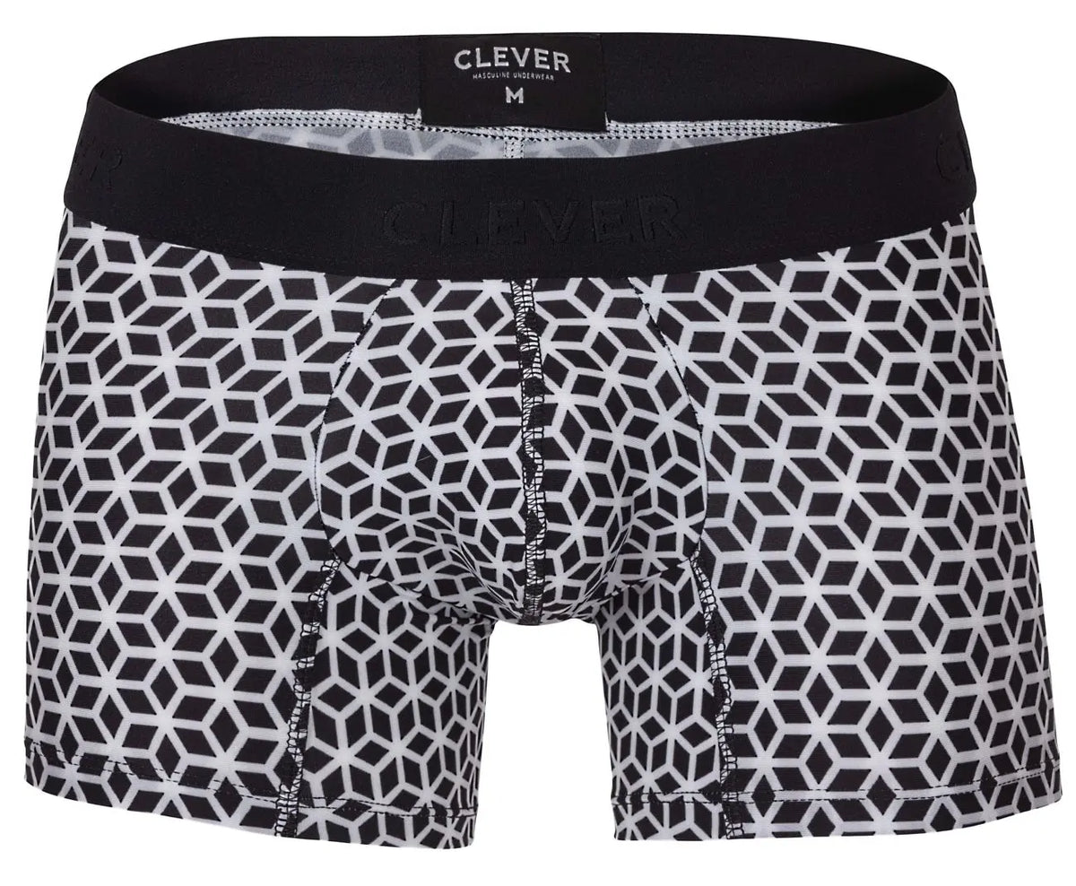 Clever Moda メンズ下着 1854 クアドリクラ トランクス カラー：ホワイト