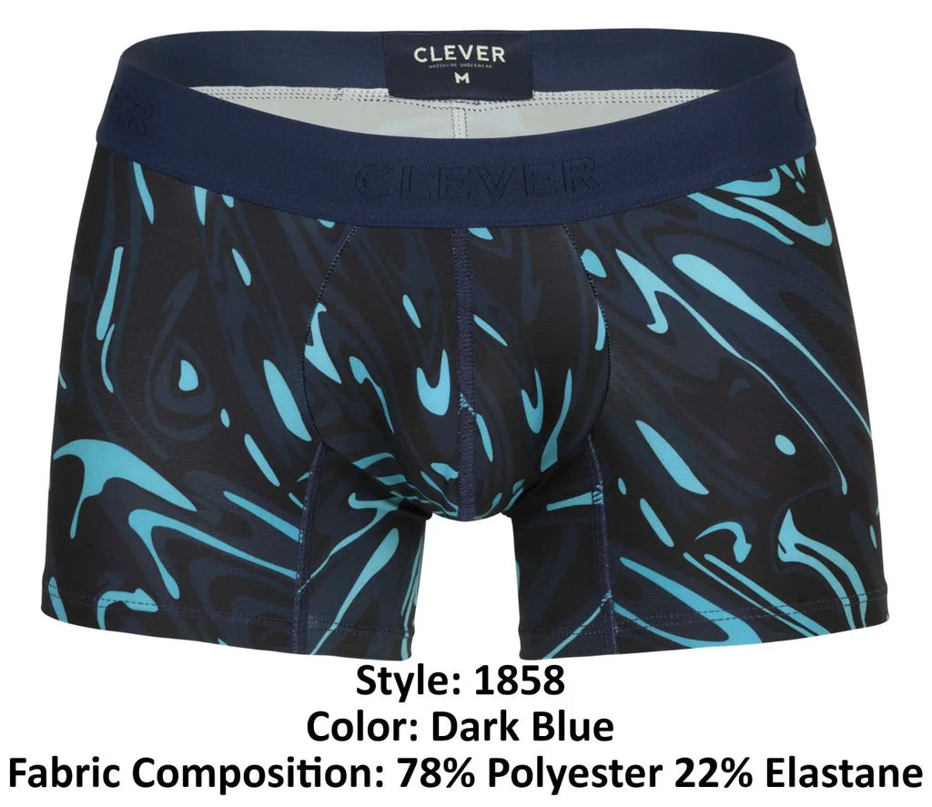 Clever Moda 남성 속옷 1858 Grosh 트렁크 팬티 색상 다크 블루