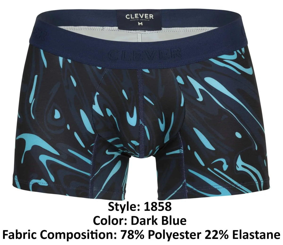 Clever Moda 남성 속옷 1858 Grosh 트렁크 팬티 색상 다크 블루