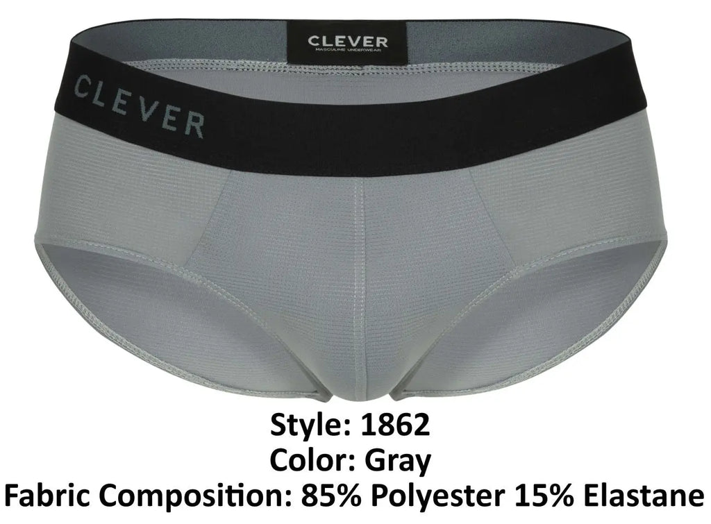Clever Moda メンズ下着 1862 Oneal ブリーフ カラー グレー