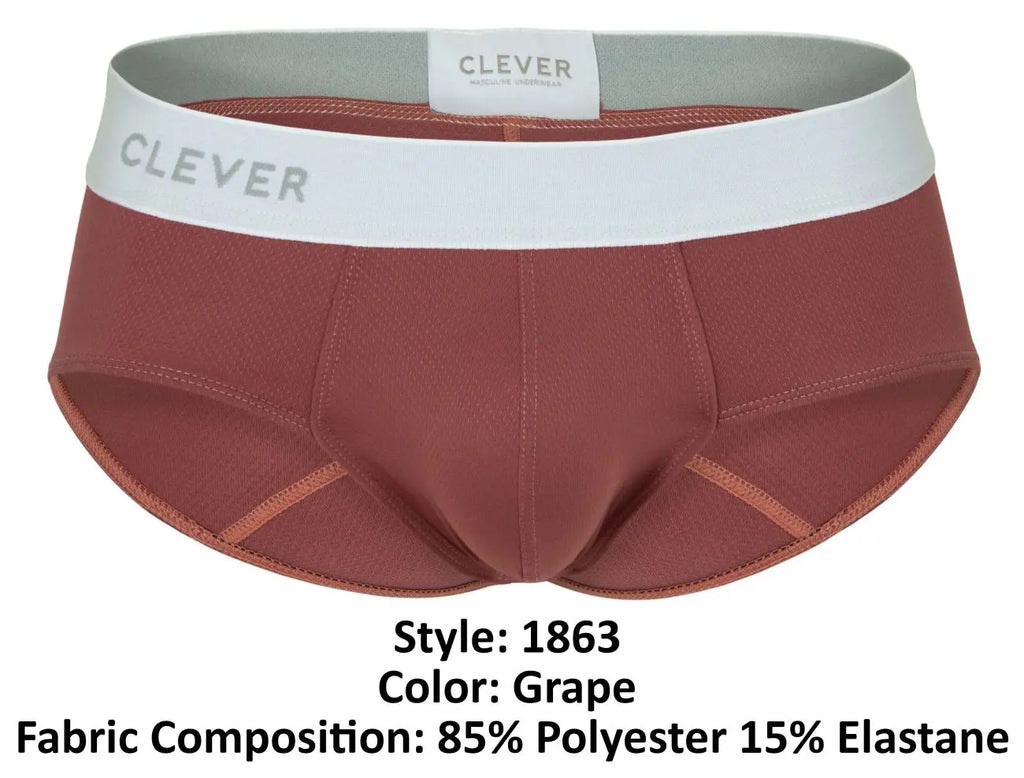 Clever Moda メンズ下着 1863 ルクレールブリーフ カラー：グレープ