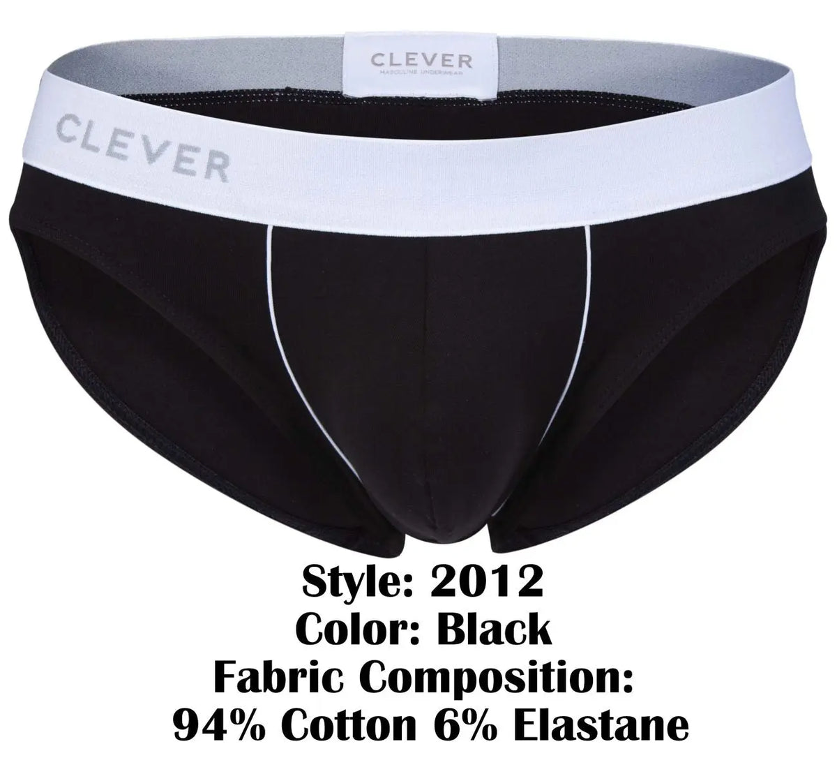 Clever Moda 남성용 언더웨어 2012 오리진 브리프 색상 블랙