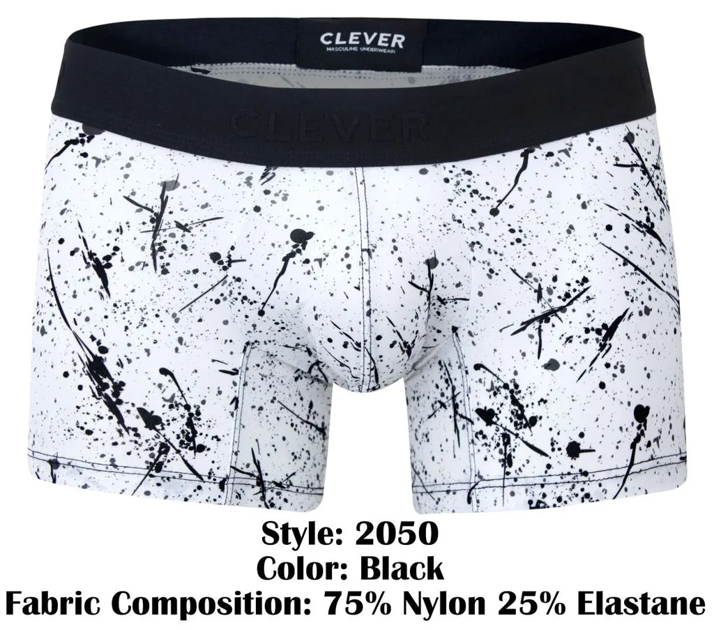 Clever Moda 남성용 속옷 2050 Brochazos 트렁크 색상 블랙
