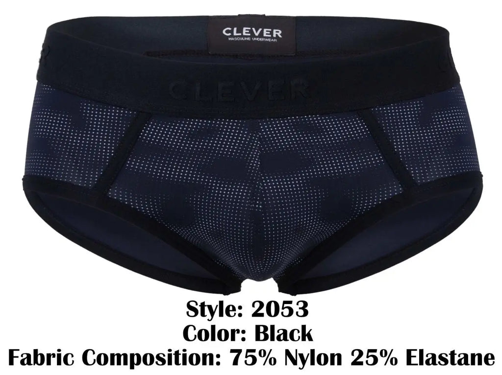 Clever Moda 남성 속옷 2053 밀리타르 브리프 색상 블랙