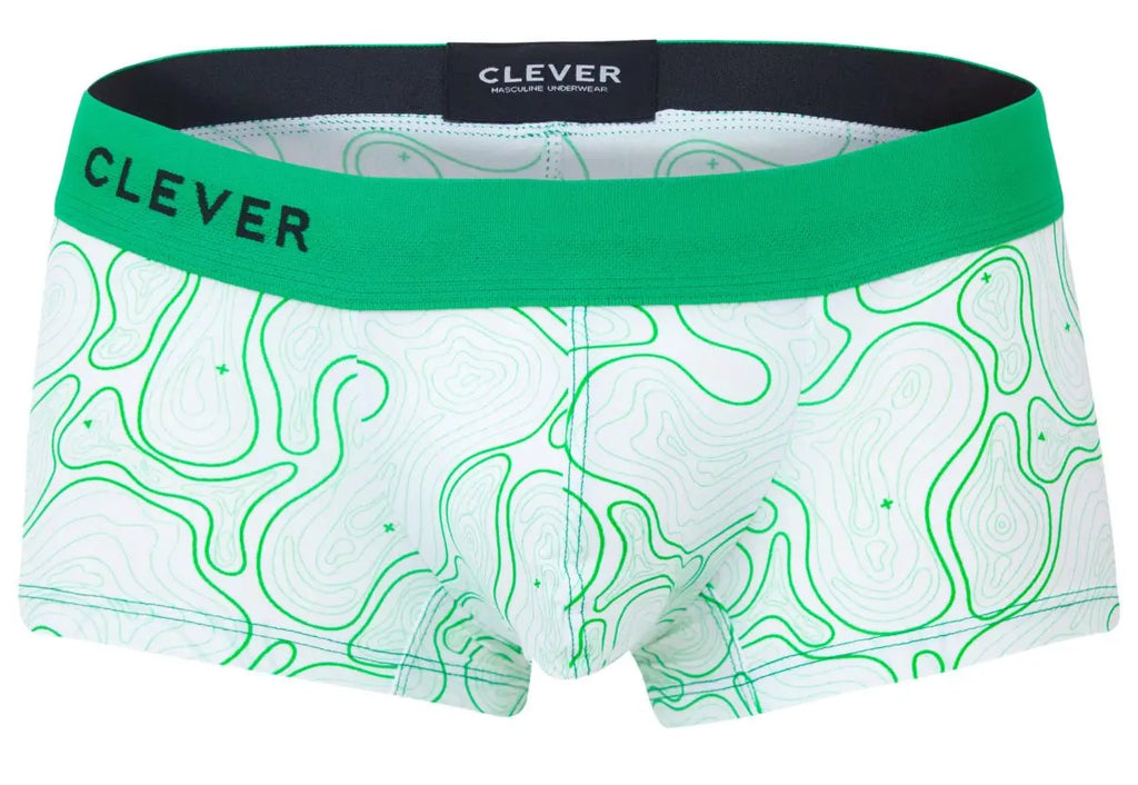 Clever Moda 남성 속옷 2056 메이즈 트렁크 색상 그린